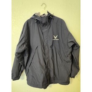 Devon & Jones US‎ Air Force Jacket XL Full Zip Hooded Lightweight Coat